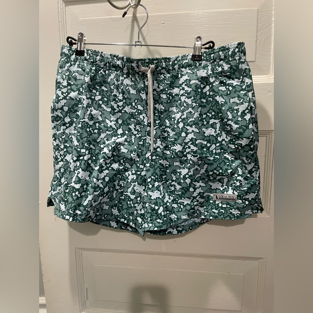 Local Boy Outfitters Swim Shorts, Shades of Green, Large